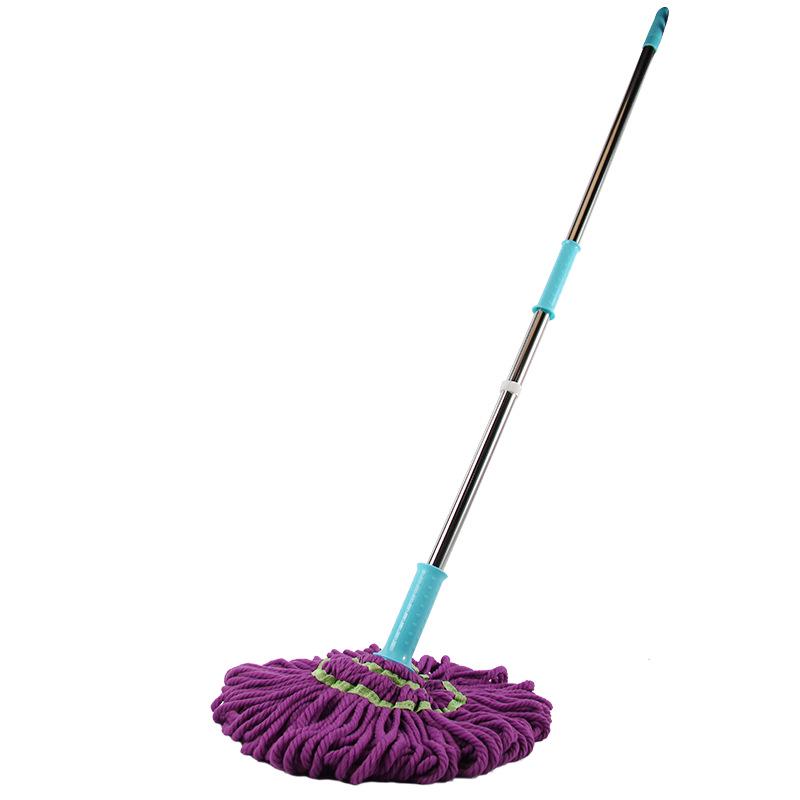 Two-Section Stainless Steel Self-Wringing Mop - Rotating, Hand-Free, Wet & Dry Use Small Head Single (No Rod)