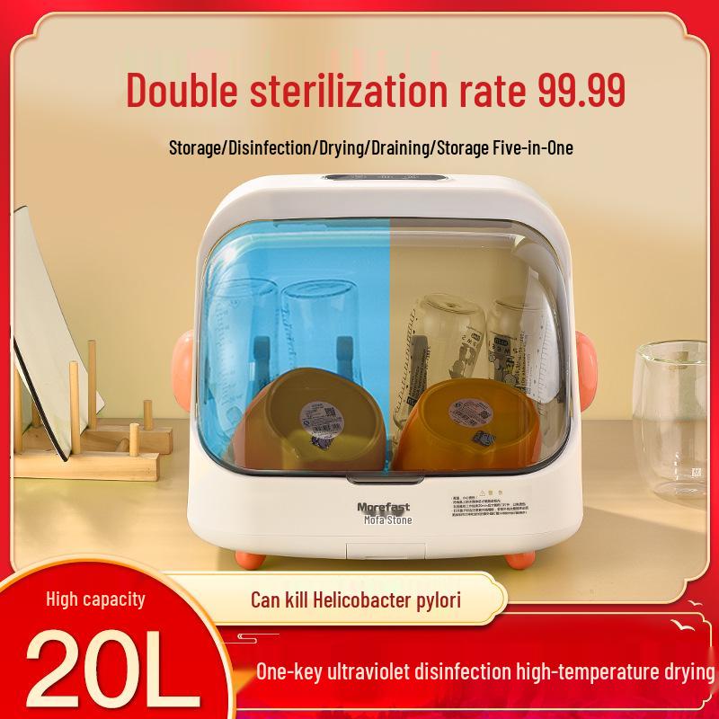 Magic Stone Countertop Disinfection & Drying Cabinet for Baby Bottles, Tea Sets, Bowls, and Dishes