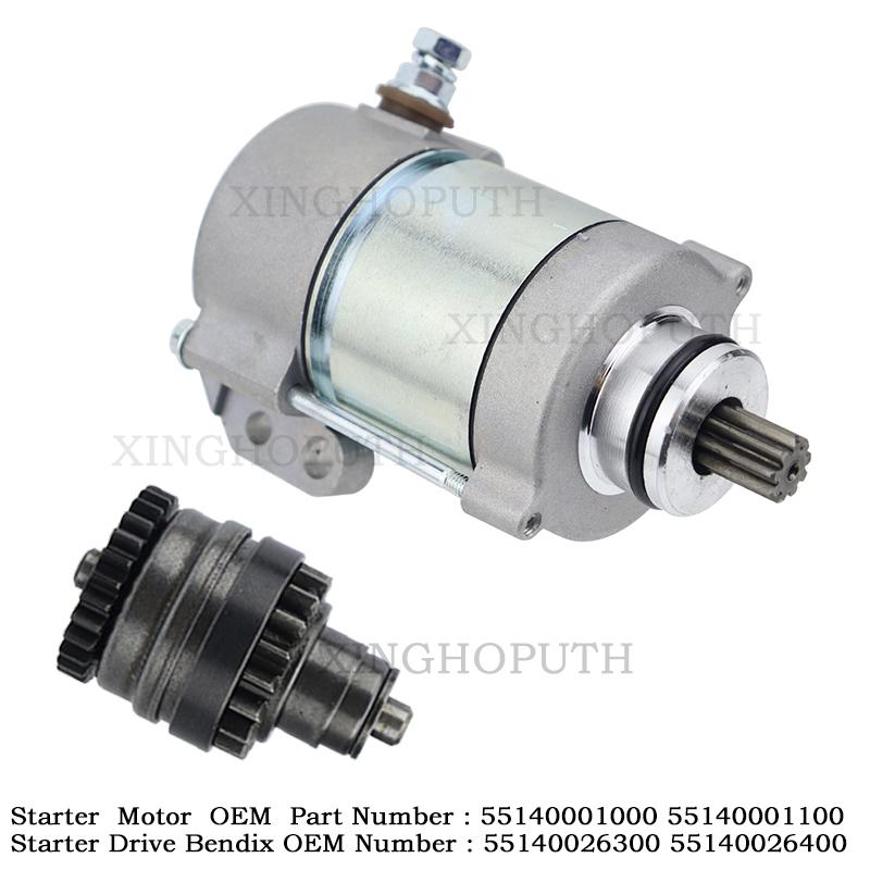 

Electrical Engine Parts Starter And Bendix Set For Husqvarna Motorcycle Offroad OEM:55140001100 55140026400 Motor Starting Moric 2 PCS Set