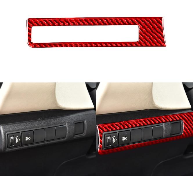 

Real Quality Red Carbon Fiber Fit for Toyota Corolla & Cross 2020-2025 2021 2022 2023 2024 L LE XLE SE XSE FX Accessories Car A/C Control Knob Frame Headlight Switch