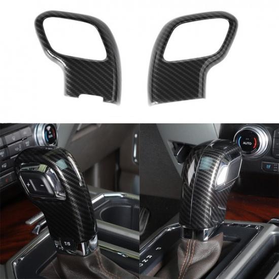 Carbon Fiber Gear Shift Head Knob Cover Trim For Ford F150 2015-2020 Accessories