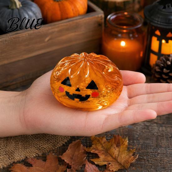 Angstlösende Schreibtischspielzeuge Halloween Glitzer Quetschball Stressball TPR Langsam aufsteigendes Fidget Toy Geschenk für Kinder Geist Kürbis Augapfel Knödel