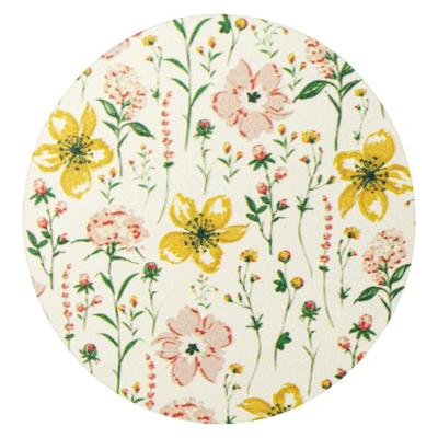 &NE Підставки з лавового каменю, М'які, З принтом жовтої квітки, Діаметр 9 см x Товщина 0,4 см, Абсорбуючі, Без азбесту, Швидковисихаючі, Круглі, Нековзні,