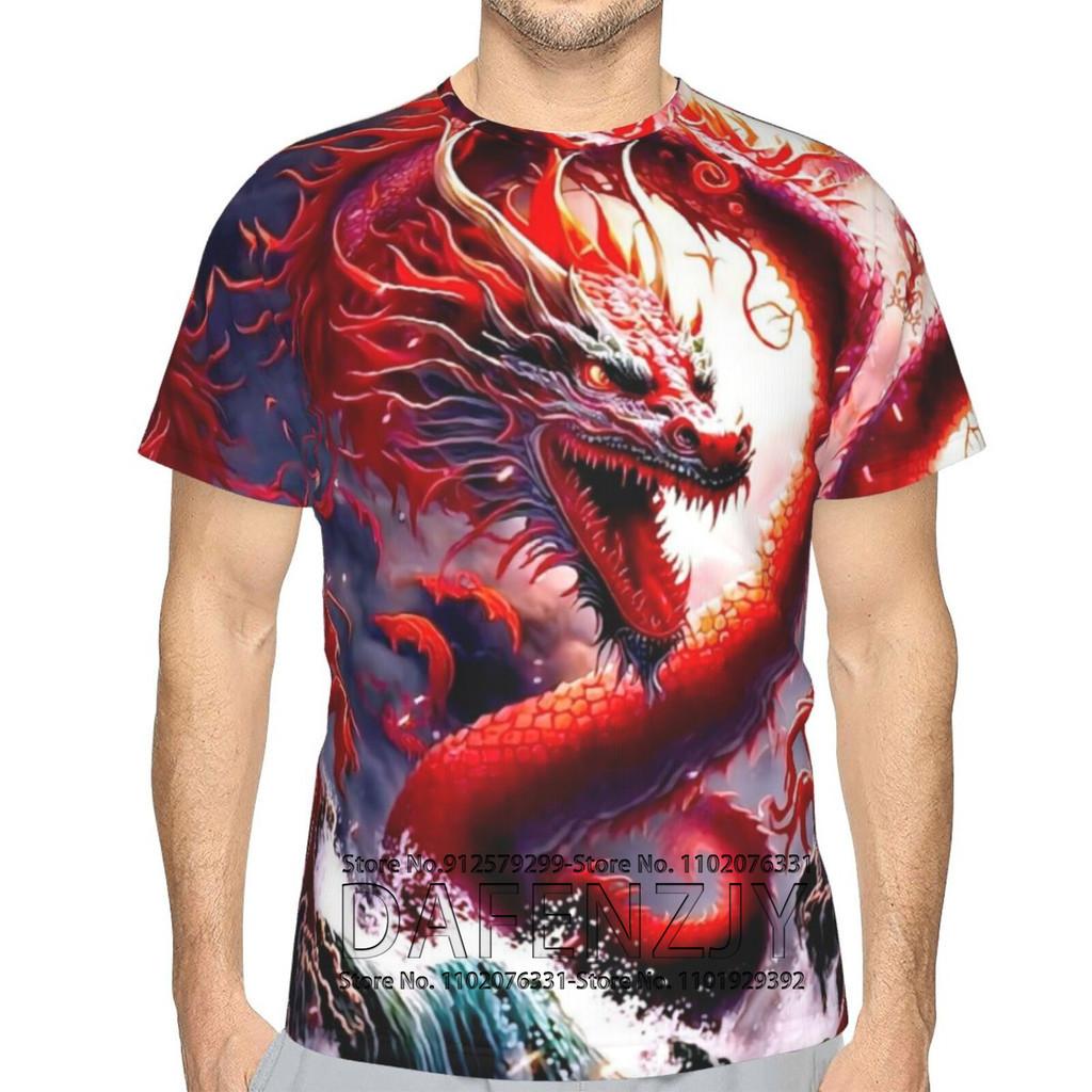 

Футболка с драконом, модная футболка с 3D-принтом, с рисунком животных, с короткими рукавами, свободные уличные футболки, летние повседневные мужские топы 5XL