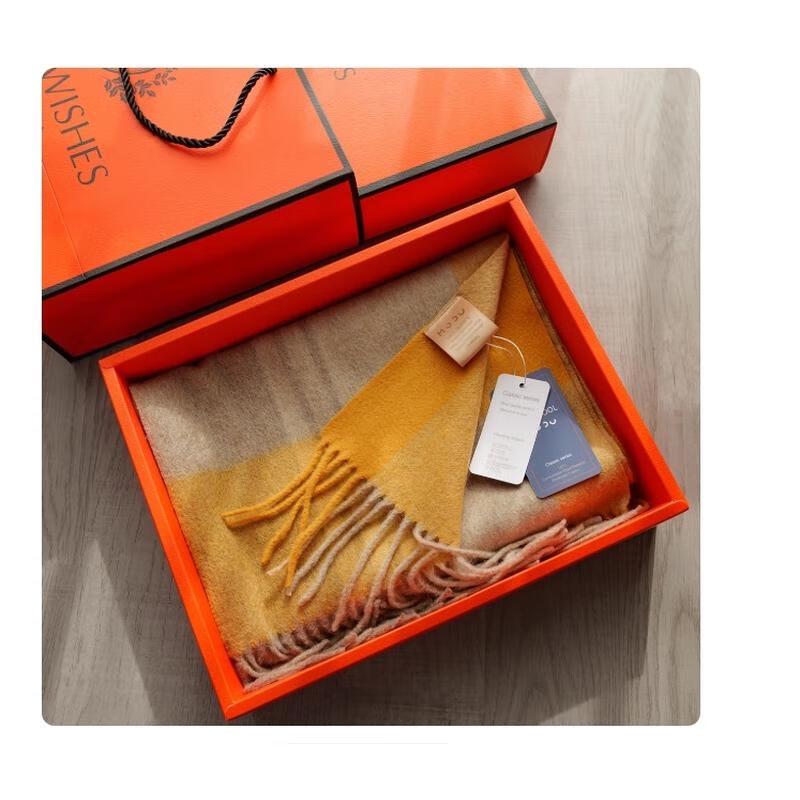 HANDUNYOU Australian Wool Plaid Scarf