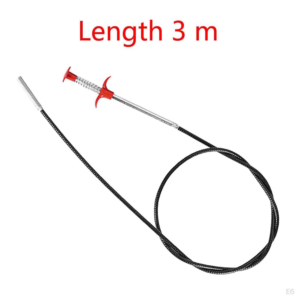 Drain Hair Clog Remover with 4 Claws Assist Tool Catcher Flexible Pick Up Reacher for Shower