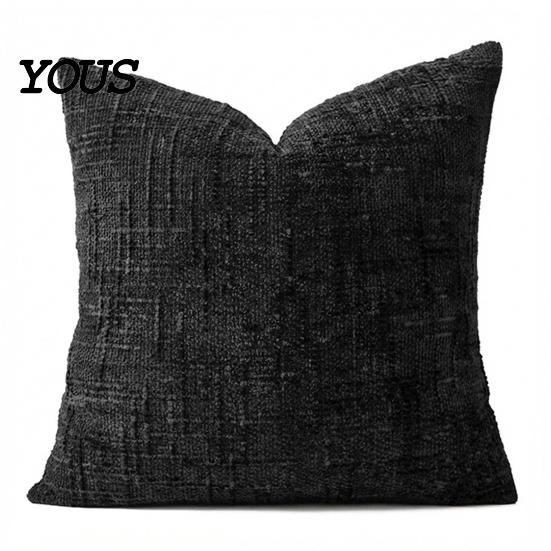 Smooth Zipper Pillow Cover Couch Throw Cover, Decorative Soft Cozy Chenille Case, Rustic Wrinkle-resistant Pillowcase Farmhouse Fall for Living