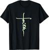 Faith Christian Religious Distressed Cross Godly Crucifix T-Shirt