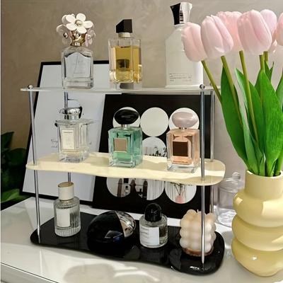 1 Stück mehrschichtiger Kosmetik-Organizer, Organizer für Puder, Lidschatten, Lippenstift, Make-up-Organizer für Kommoden, Organizer für Schreibtischzubehör