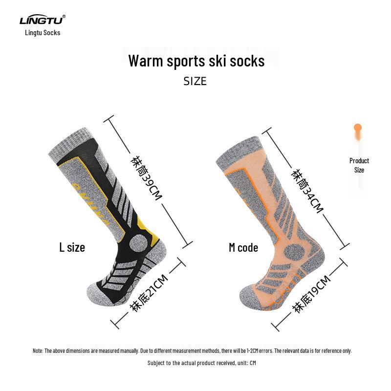 Autumn Outdoor Ski Socks: Warm, Non-Slip, Thick Terry for Men & Women - Ideal for Mountaineering & Snow Sports