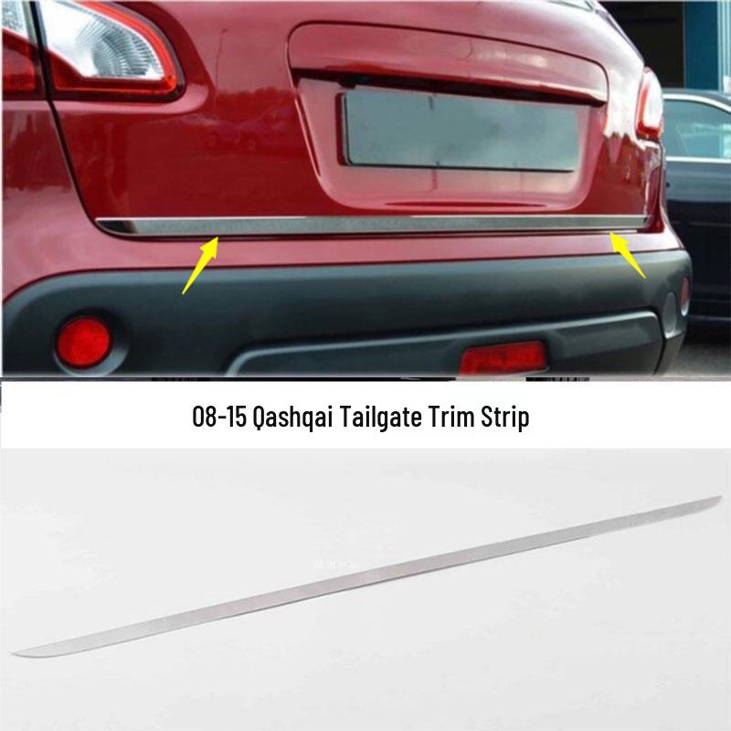 Stainless Steel Tailgate Trim for 08-15 Nissan Qashqai - Anti-Scratch Rear Trunk Decoration Strip