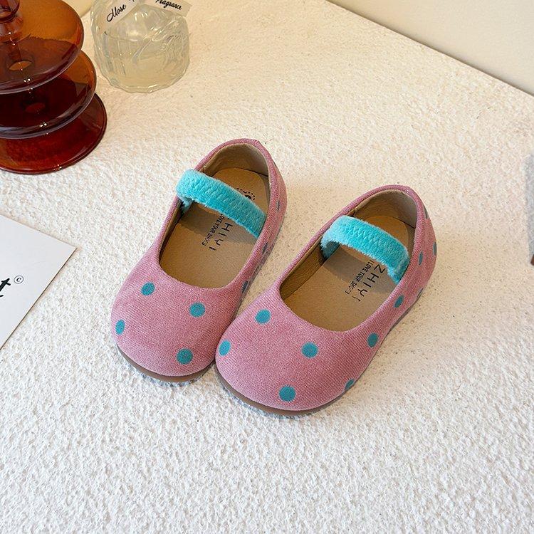 

Женские кожаные туфли-сокровища 2025 весна и осень новые балетки с круглым носком маленькие туфли-леди туфли для девочек туфли принцессы женские сокровища дофамин горошек 38 розовый