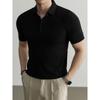 Hengyuanxiang Men's Merino Wool Knit Polo Shirt
