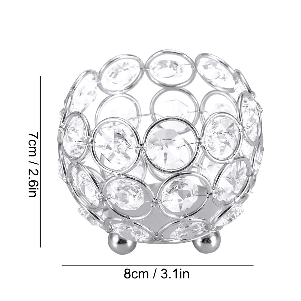 ZK40 Crystal Tea Light Candle Holders Wedding Decor Table Centerpieces