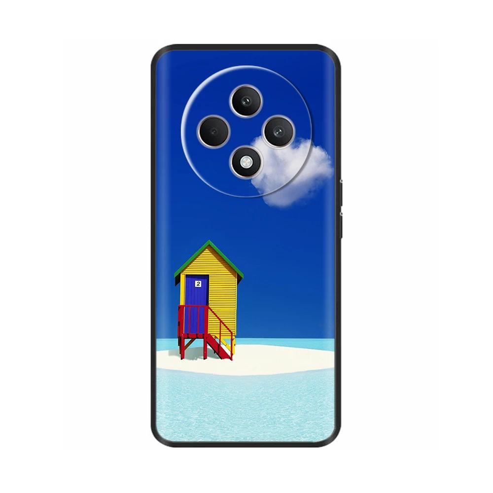 Für Oppo Reno12 F Hülle CPH2687 Cover Niedliches Liebesherz Weiche Schwarze Silikon Schutzhüllen für Reno 12F Reno12F 5G 2024 Fundas