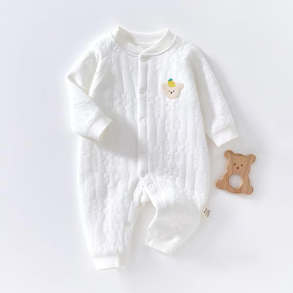 A-Class Pure Cotton Baby Jumpsuit - Warm, Long Sleeve Romper for Autumn/Winter for Newborns