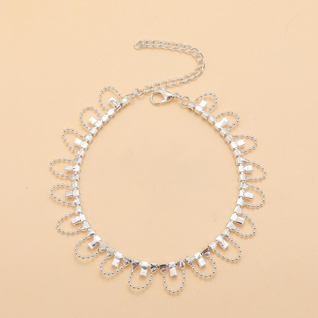 Minimalist Style Silver Sexy Personality Women's Chain Feet Chain Copper Plated Silver Hypoallergenic Girl Chain Feet Chain