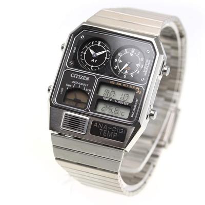 Citizen Reloj Modelo Reissue ANA-DIGI TEMP JG2101-78E Plateado
