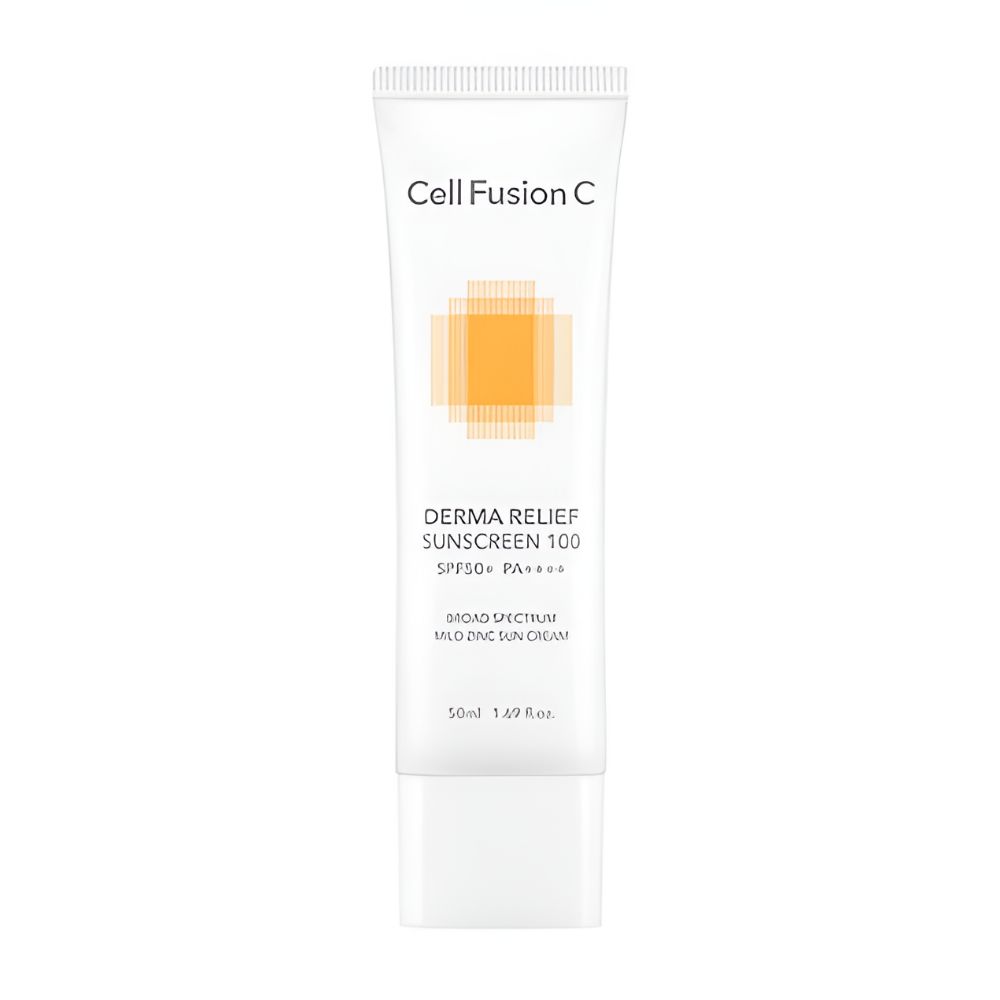 Cell Fusion C Derma Relief Sunscreen 100 SPF50+ PA++++ Sensitive Skin Soothing Sun Cream 50ml