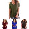 Elegant Women Cold Shoulder Loose Tops Criss Cross Short Sleeve T-shirt Blouse