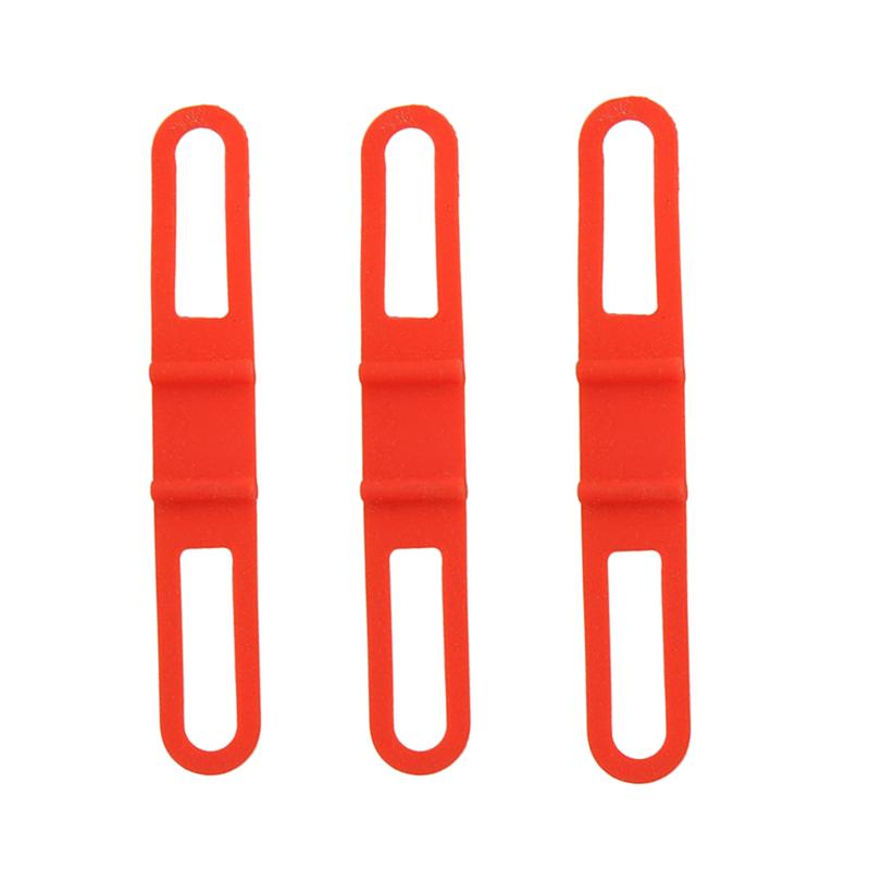 Lot de 3 supports de lampe de vélo en silicone pour guidon de vélo, sangle de fixation pour téléphone, corde élastique, lampe torche, bandages, accessoires de vélo