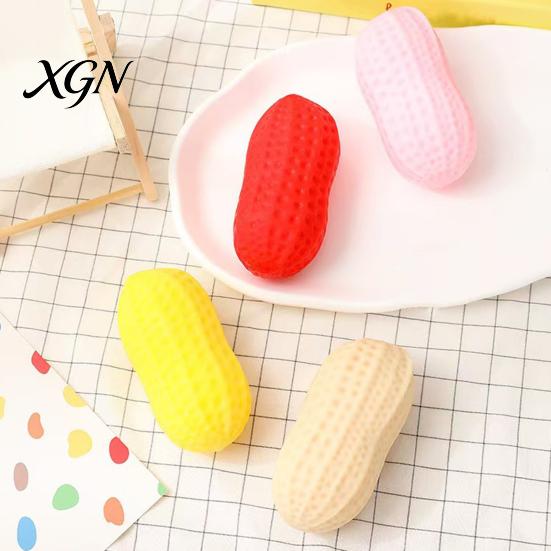 Hand Stress Reliever Simulated Peanut Squeeze Toy Relieving Shape Sensory Stretchy Fidget Anti-anxiety Relaxation
