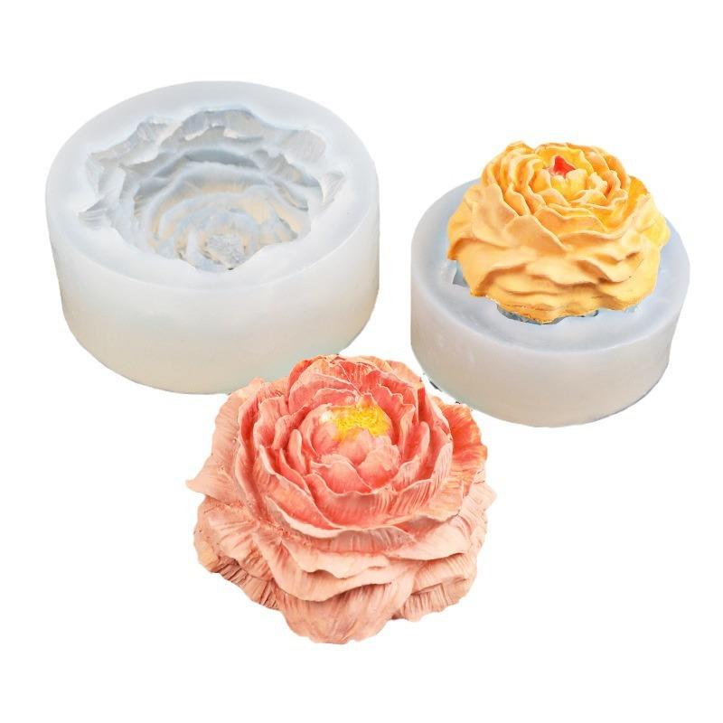 Carnation Flower Aromatherapy Gypsum DIY Candle Expansion Stone Handmade Soap Decoration Silicone Mold