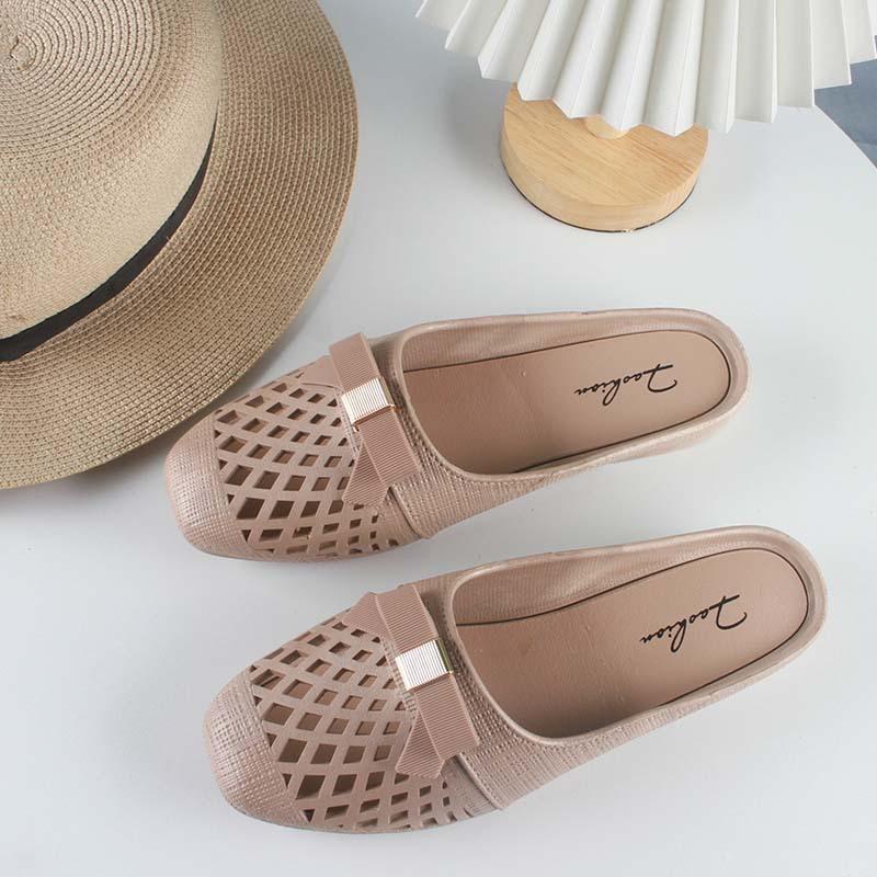 Women's Mules Flats Shoes Casual Closed Toe Backless Loafers Comfortable Slip-on Slides Footwear Summer Dressy Slippers Beach Walking Shoes for Women