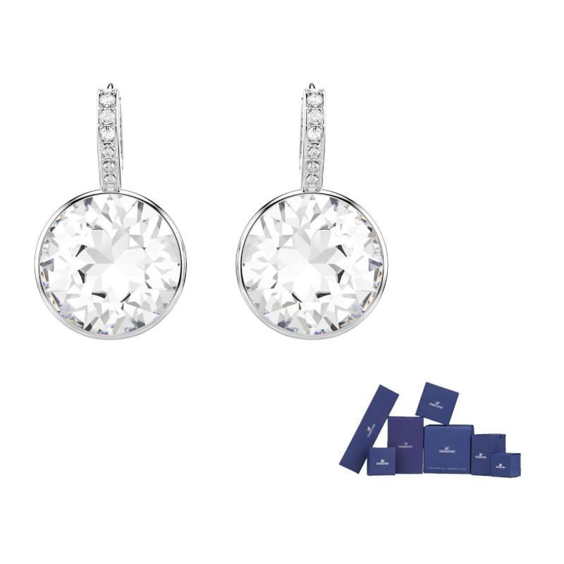 Swarovski Millenia crystal-embellished hoop earrings F-Original brand box