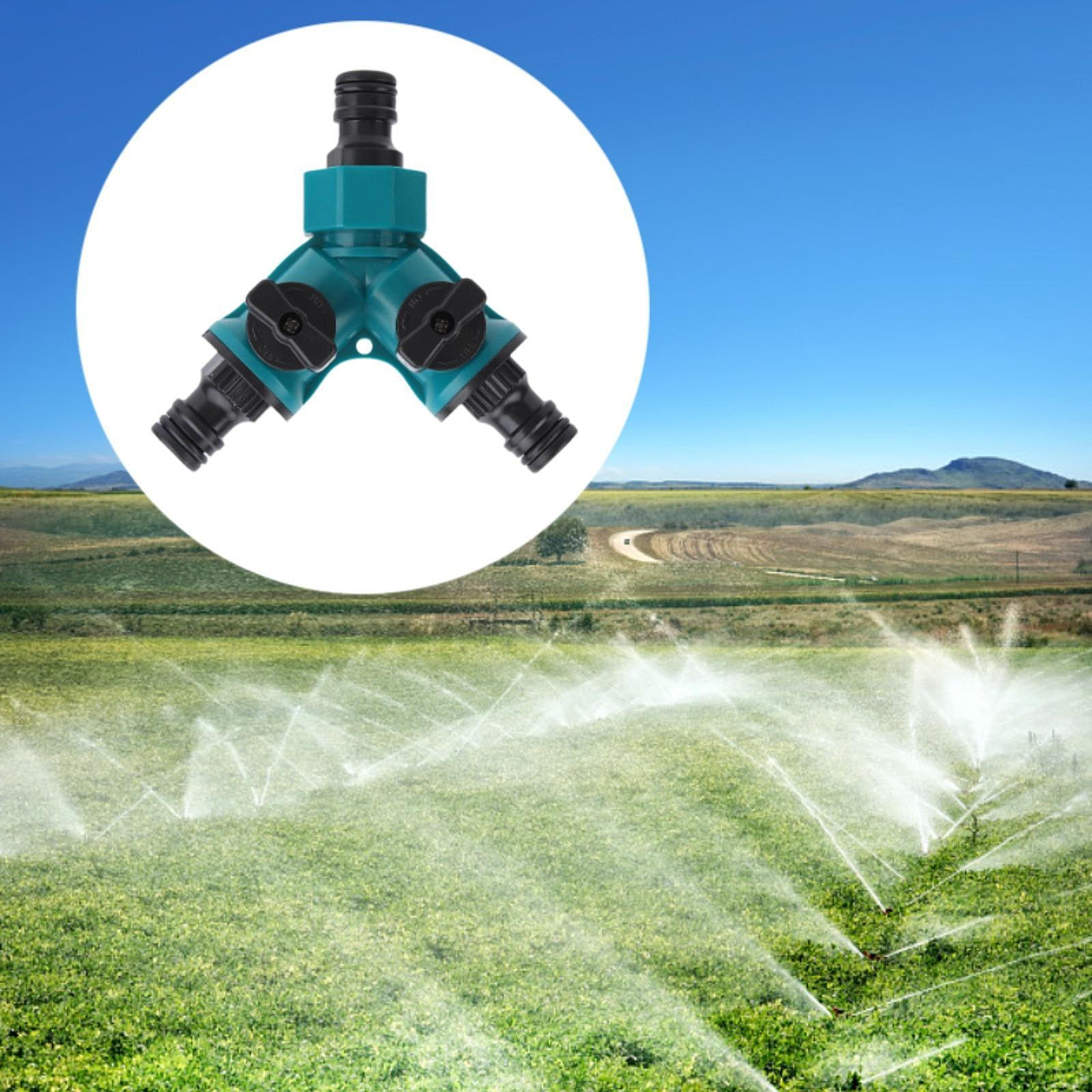 

Трійник для шланга, Розгалужувач для крана Y з 2 клапанами Садовий з єднувач з