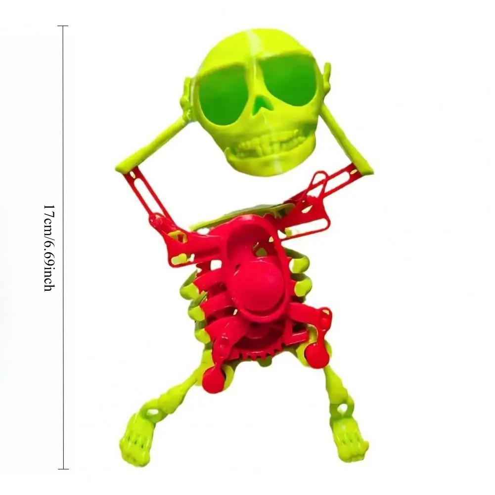 Funny Plastic Wind-up Dancing Skeleton Toy No Need Battery 3D Printing Creative Skeleton Toy Desktop Ornament Home Decor Gifts