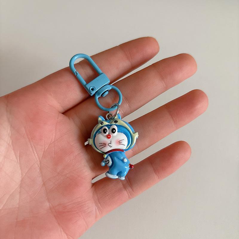 Kreslený Anime Doraemon Klíčenka Roztomilá Panenka Cosplay Kroužek na Klíče od Auta Batoh Kawaii Ozdoby Šperky Hračka Dětské Dárky k Narozeninám