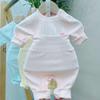 Premium High-Elasticity Cotton Newborn Autumn Pants with Shoulder Opening - Baby Autumn/Winter Clothing