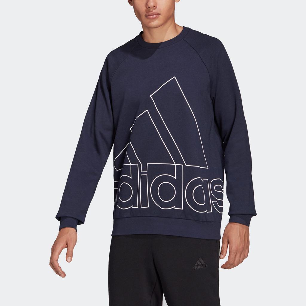 Adidas Sweatshirts Men's Navy Blue Crew Neck Moderate Regular HB5086