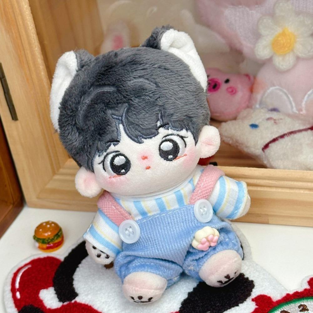 Cat Paw Pants Doll Clothes Outfit Suit Doll Dress Up Set 10cm Cotton Doll Clothes Children's Gift