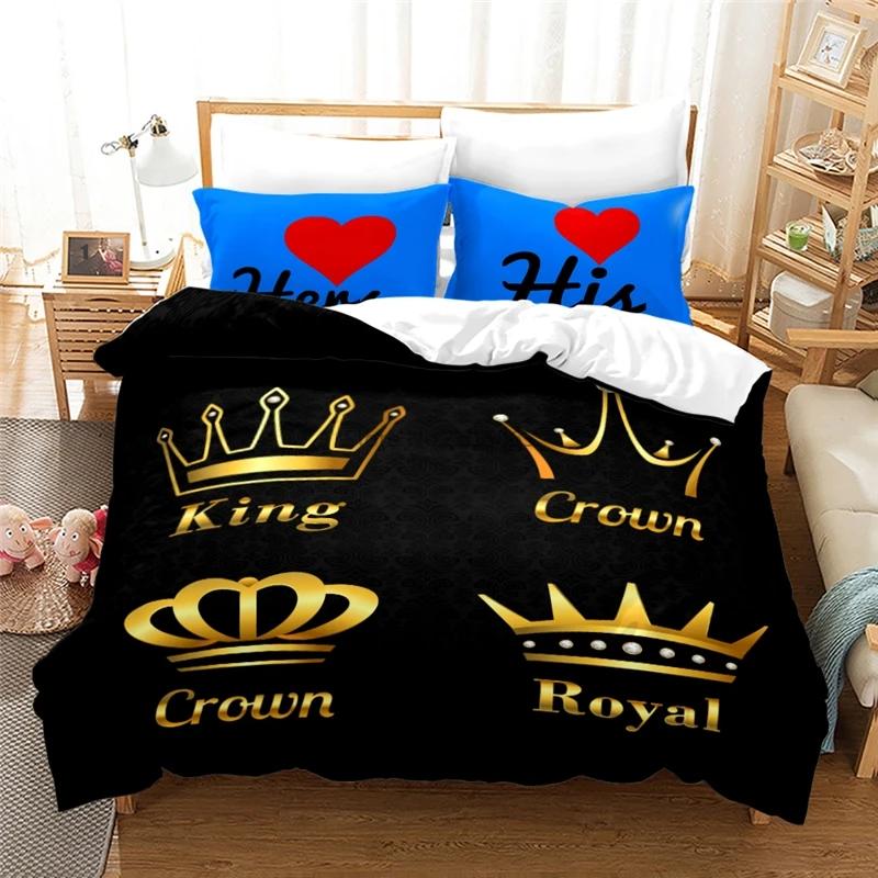 Rotes Liebesmuster 3D Bettbezug-Set mit Kissenbezug Paar-Serie Bettwäsche-Set Einzelbett Doppelbett Queen-Size King-Size Bettwäsche Bettwäsche-Set