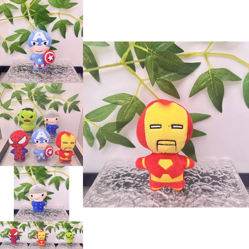 Marvel Avengers Spider-man Plush Toy Soft Keychain With Iron Man And Hulk Designs For Kids