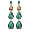 Luxury Teardrop Long Earrings Full Rhinestone Exaggerated Dangle Earrings Fashionable Elegant Versatile Jewelry For Women
