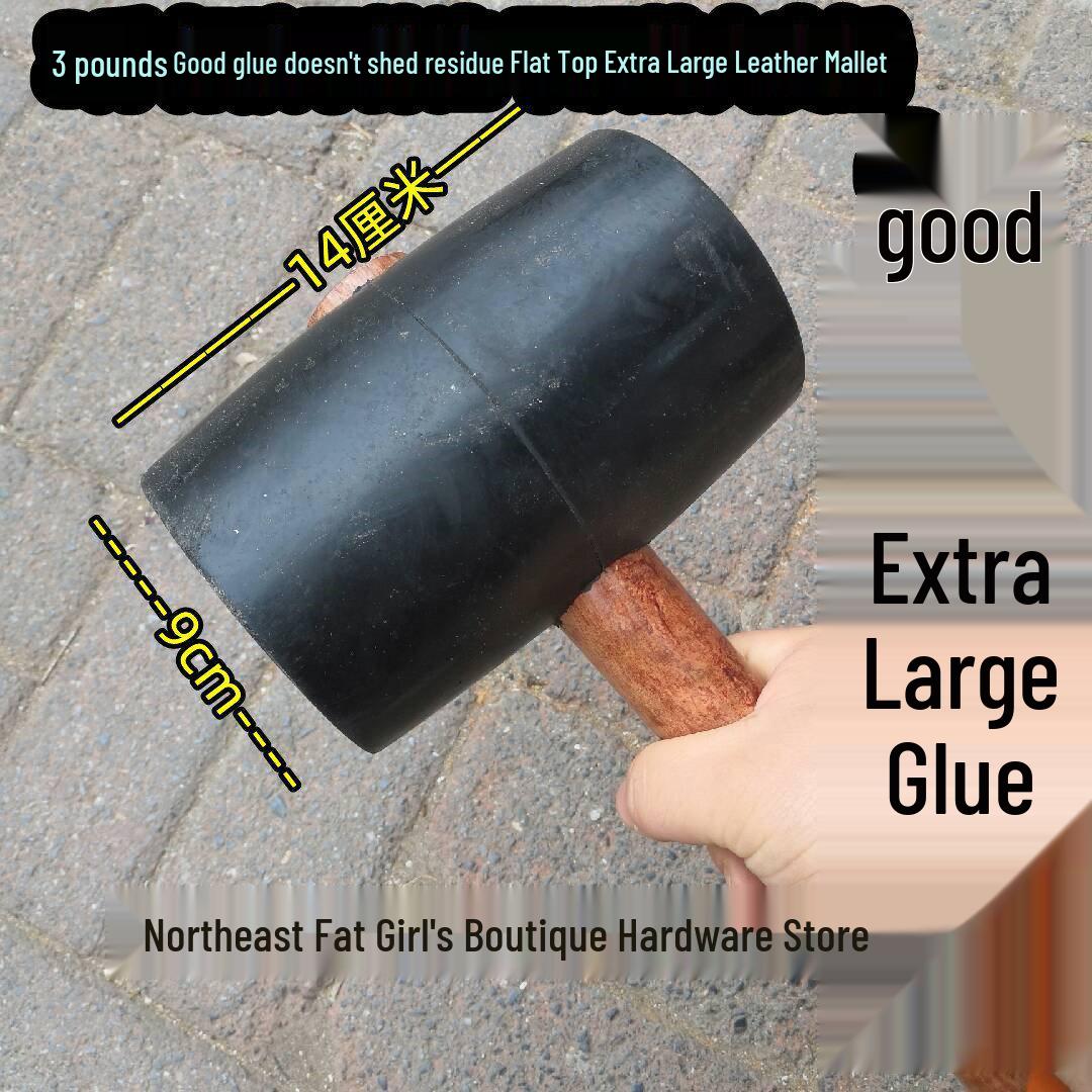 XL Flat Top Rubber Hammer for Tile Installation and Renovation