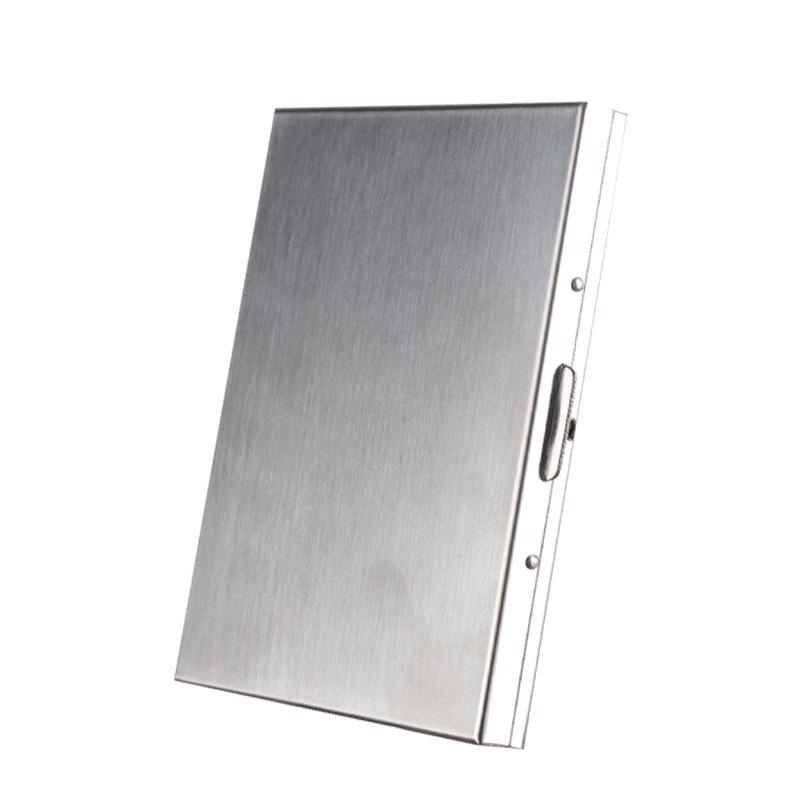 Slim Stainless Steel 13-Capacity Cigarette Case - Minimalist Design for Men