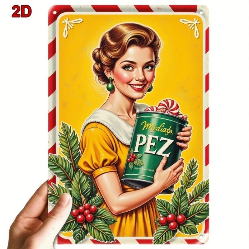 Lamiere Pin-Up Girl, Decorazione Metallica per Officina Garage 20x30cm