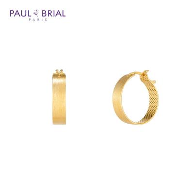 PAULBRIAL [SILVER] PWSE0091 Elite Hoop Earrings