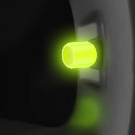 12Pcs Car Valve Hat Fluorescent Night Glowing Dust-proof Glow-in-the-dark Wheel Tyre Hub Luminous Valve