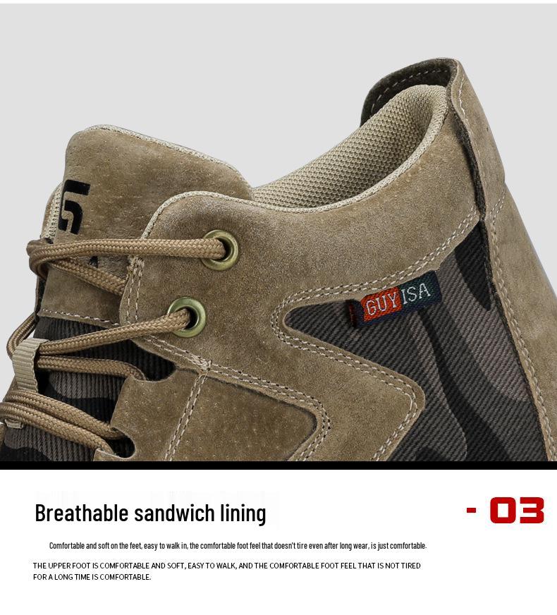 High-top Fashionable Safety Work Shoes - Anti-Smash, Anti-Puncture, Ankle Protection, Comfortable Design