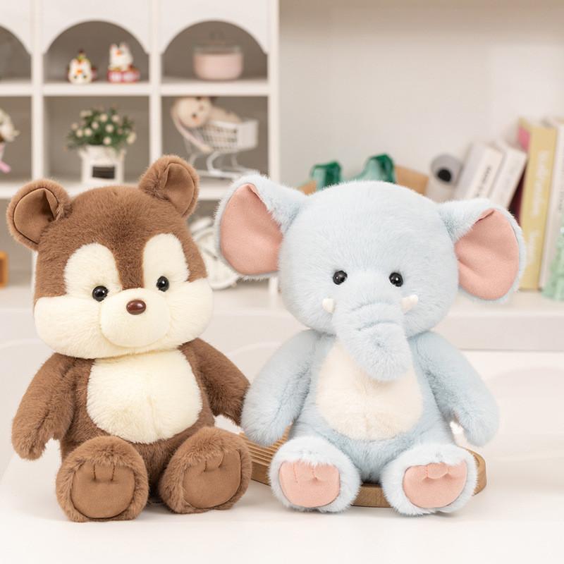 Plush Elephant Squirrel Cat Toy With Pp Cotton Filling For Kids Birthday Gift And Home Decor