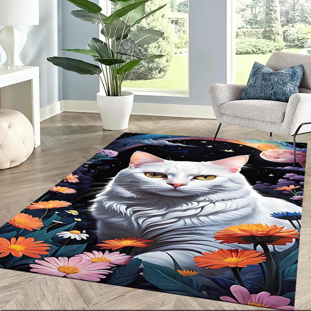 Verspielte Katzen Garten Träume Fußmatten für Wohnzimmer, Schlafzimmer und Zimmerdekoration Sind für Geschenke geeignet.