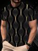 Summer Classic Men's 3D Line Stripe Print T-Shirt Short Sleeve Round Neck Top Street T-Shirts Oversized Sports Men's Clothing