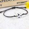 Pulseira esportiva futebol trançado unissex ajustável cera linha pulseira fã presente