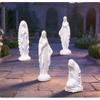 White Resin Mary Statue Fine Carving Weather Resistant Finish For Garden Patio Home Religious Decoration