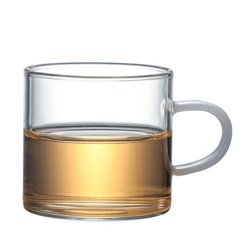 80 ml Teetasse aus Borosilikatglas mit Henkel, transparent, hitzebeständig, Bierkrug, Kaffeetasse, gesundes Getränk, Küchenwerkzeug 51-100ml gray